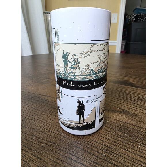 Star Wars Mandalorian Stainless Steel Mug Disney Steel Travel Mug 16 oz Comic - Picture 3 of 16
